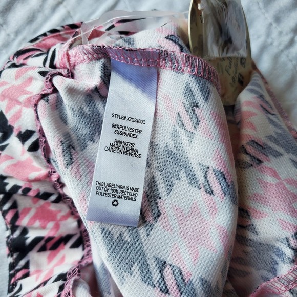 Jolie & Joy size 2x pink black plaid Houndstooth Mini Skort - Picture 4 of 10